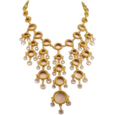 Incredible, Glamorous Vintage Bib-Style Necklace R