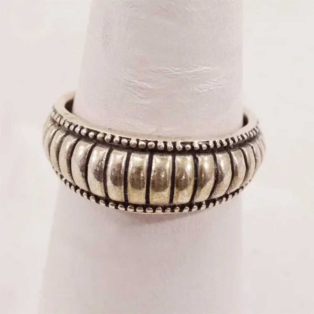 Boho-Chic Vintage Sterling Silver Ring - image 3