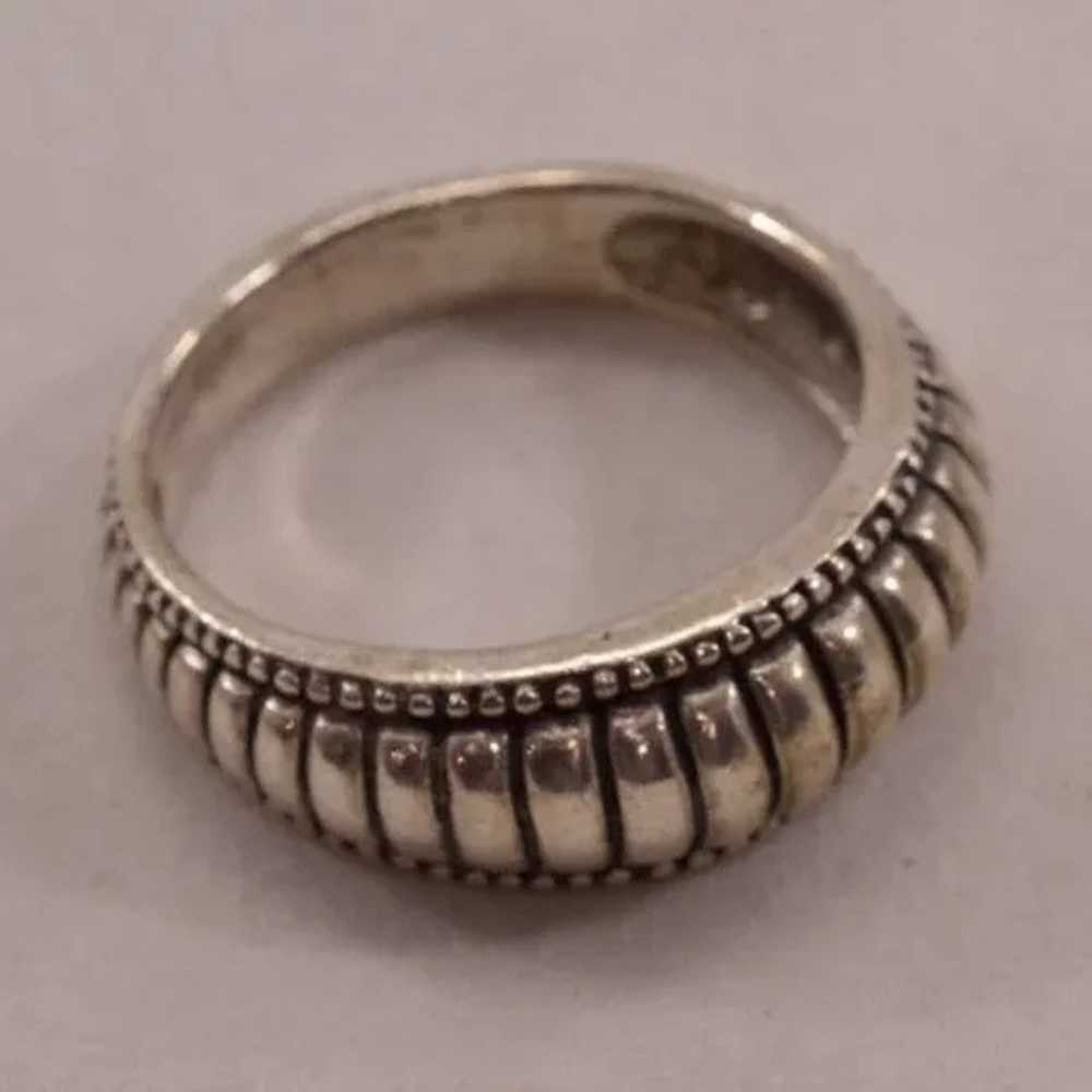 Boho-Chic Vintage Sterling Silver Ring - image 4