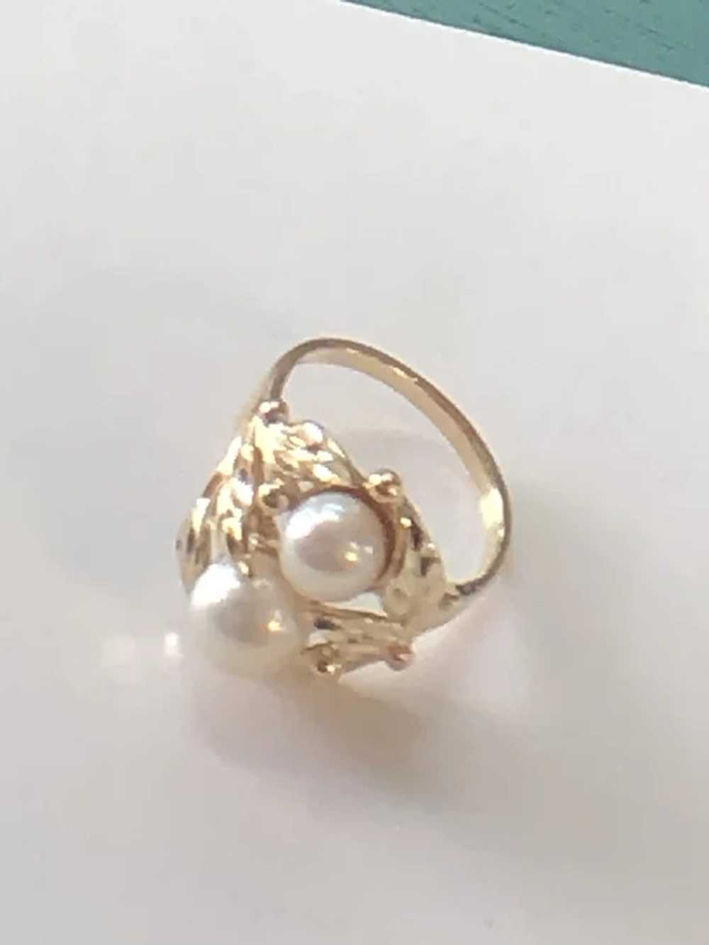 Double Pearl Ring - image 10