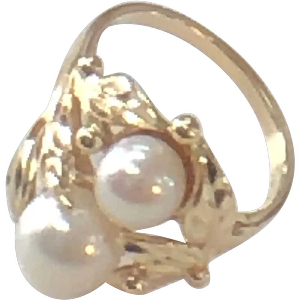 Double Pearl Ring - image 1