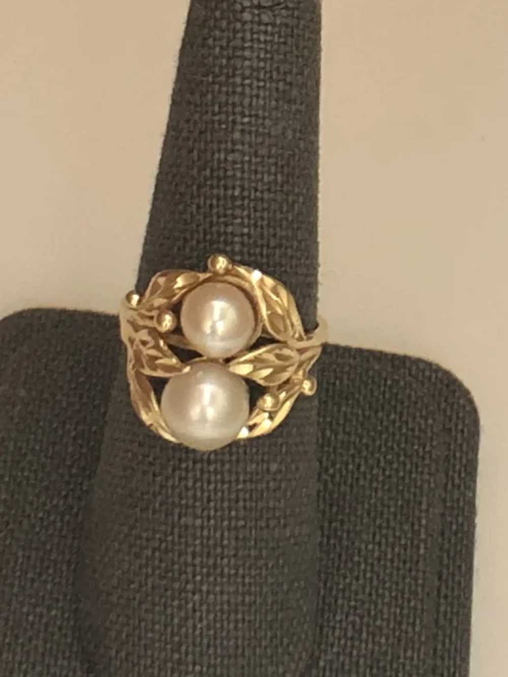 Double Pearl Ring - image 8