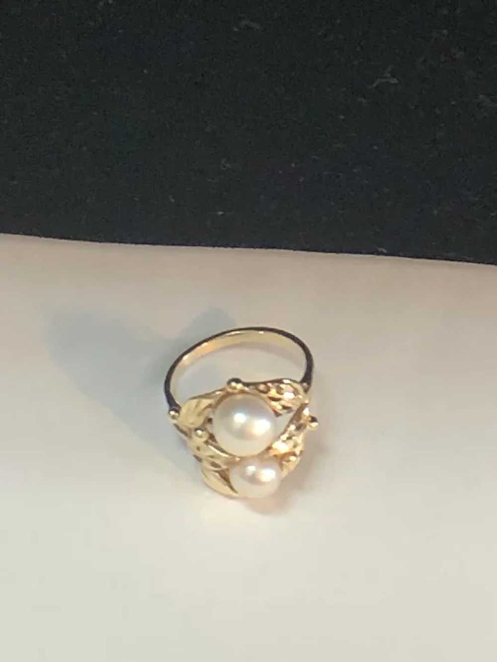 Double Pearl Ring - image 9