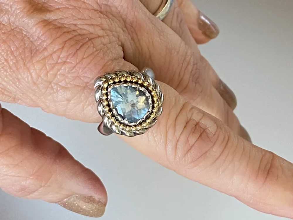 Sterling & 14K YG Blue Topaz. Ring - image 8