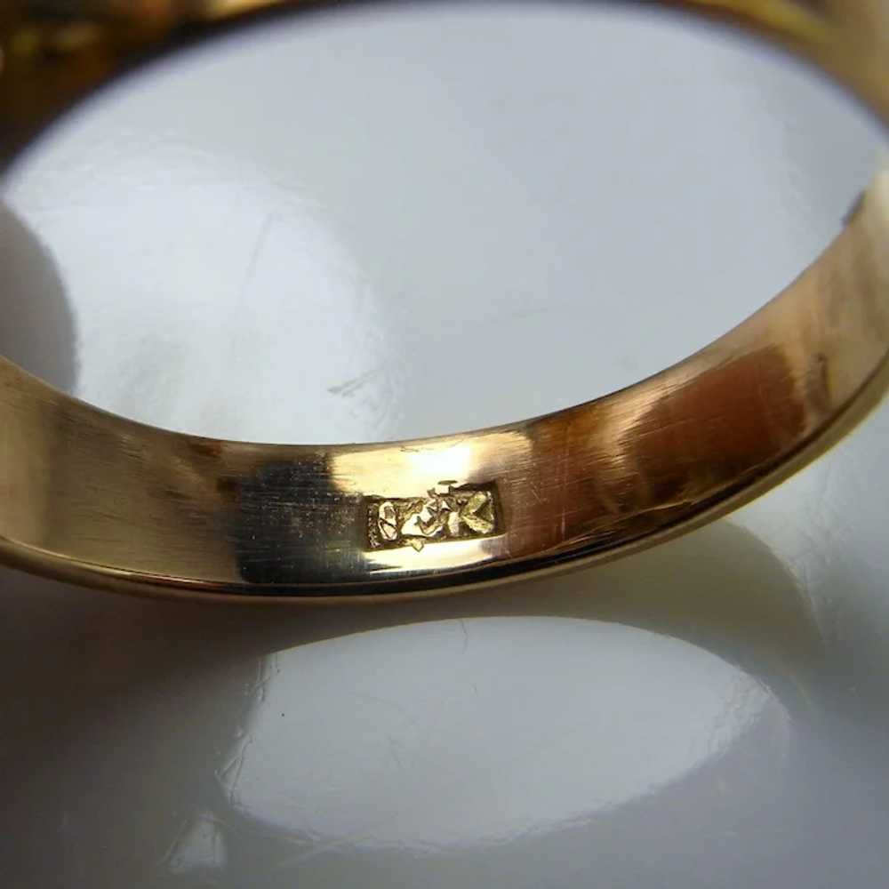 Natural Madeira Citrine 14K Gold Ring Modernist R… - image 7