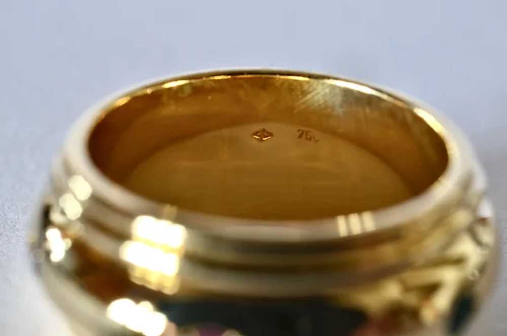 A vintage, 1980s, gold/gemstone  spinner ring. - image 6