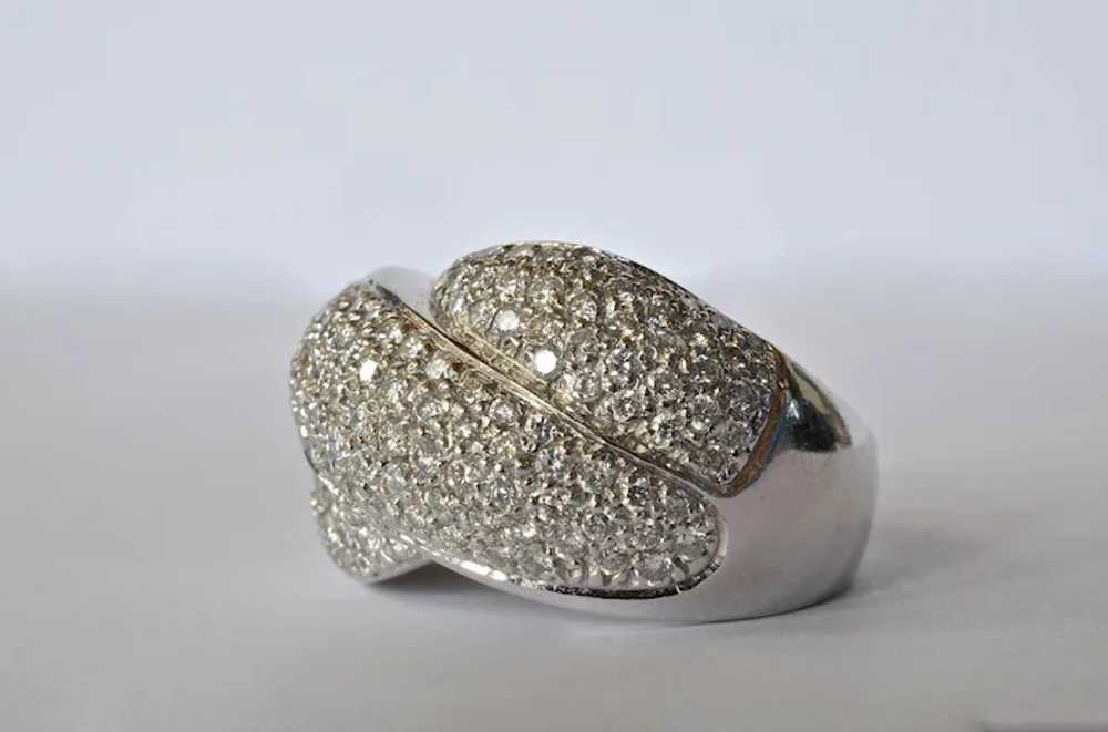 An 18ct. White Gold & Diamond Cocktail Ring, 1975… - image 2