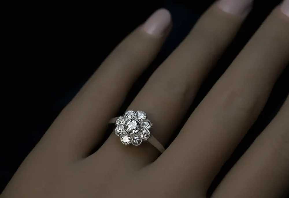 Vintage Diamond White Gold Engagement Ring - image 4