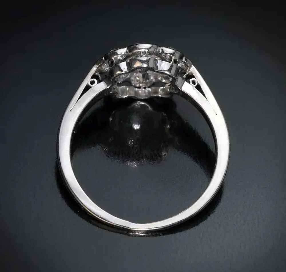 Vintage Diamond White Gold Engagement Ring - image 5