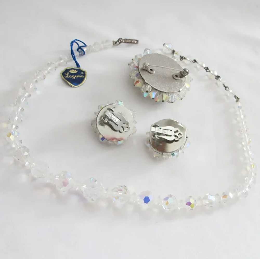 Vintage Laguna Parure Set - Crystal Necklace & Ea… - image 4