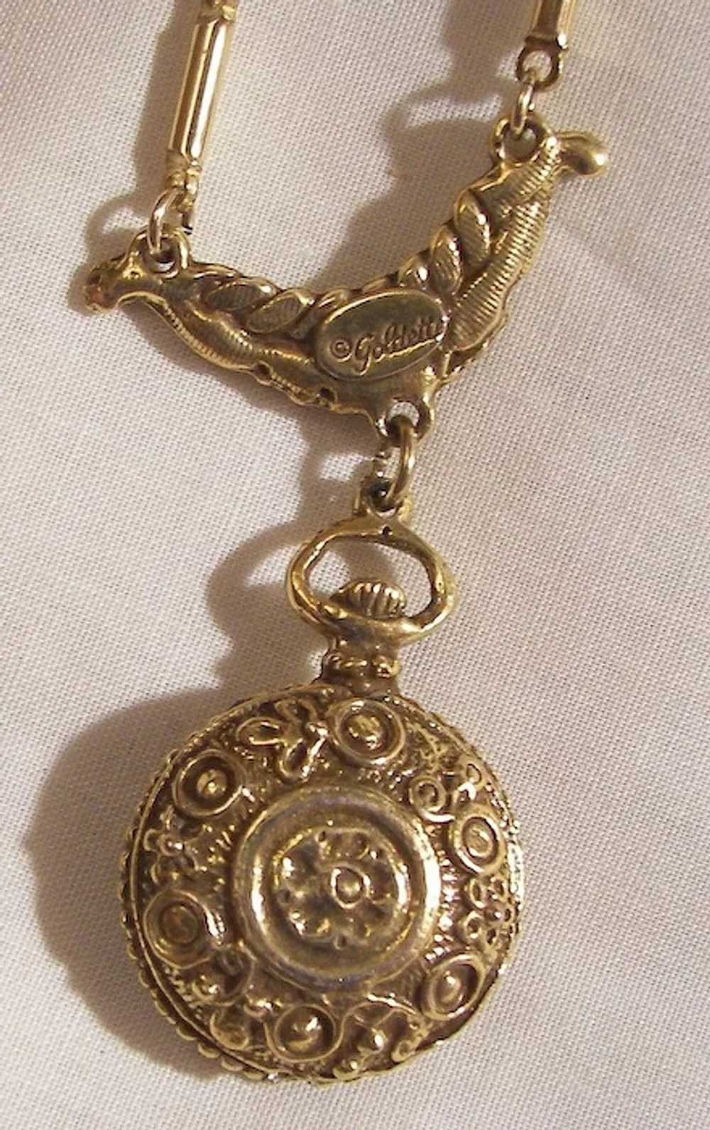 Lovely Goldette faux Watch fob simulated seed bea… - image 3