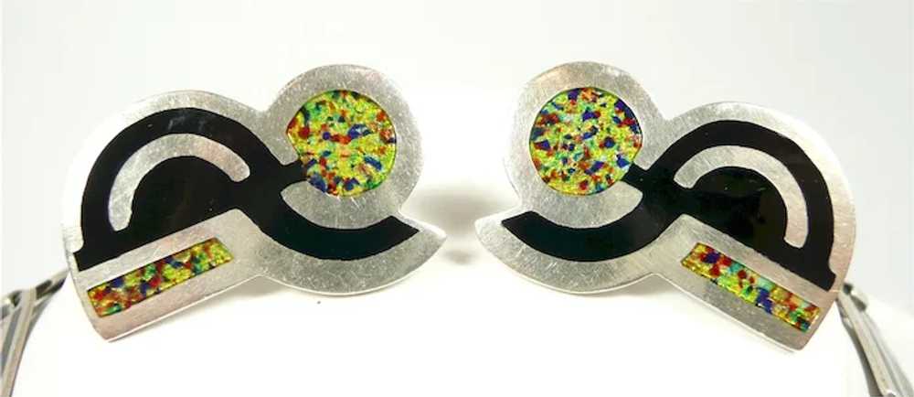 Cool Margot de Taxco "Pointed Face" Enamel Demi-P… - image 8