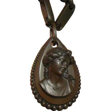 Victorian Vulcanite necklace - image 1