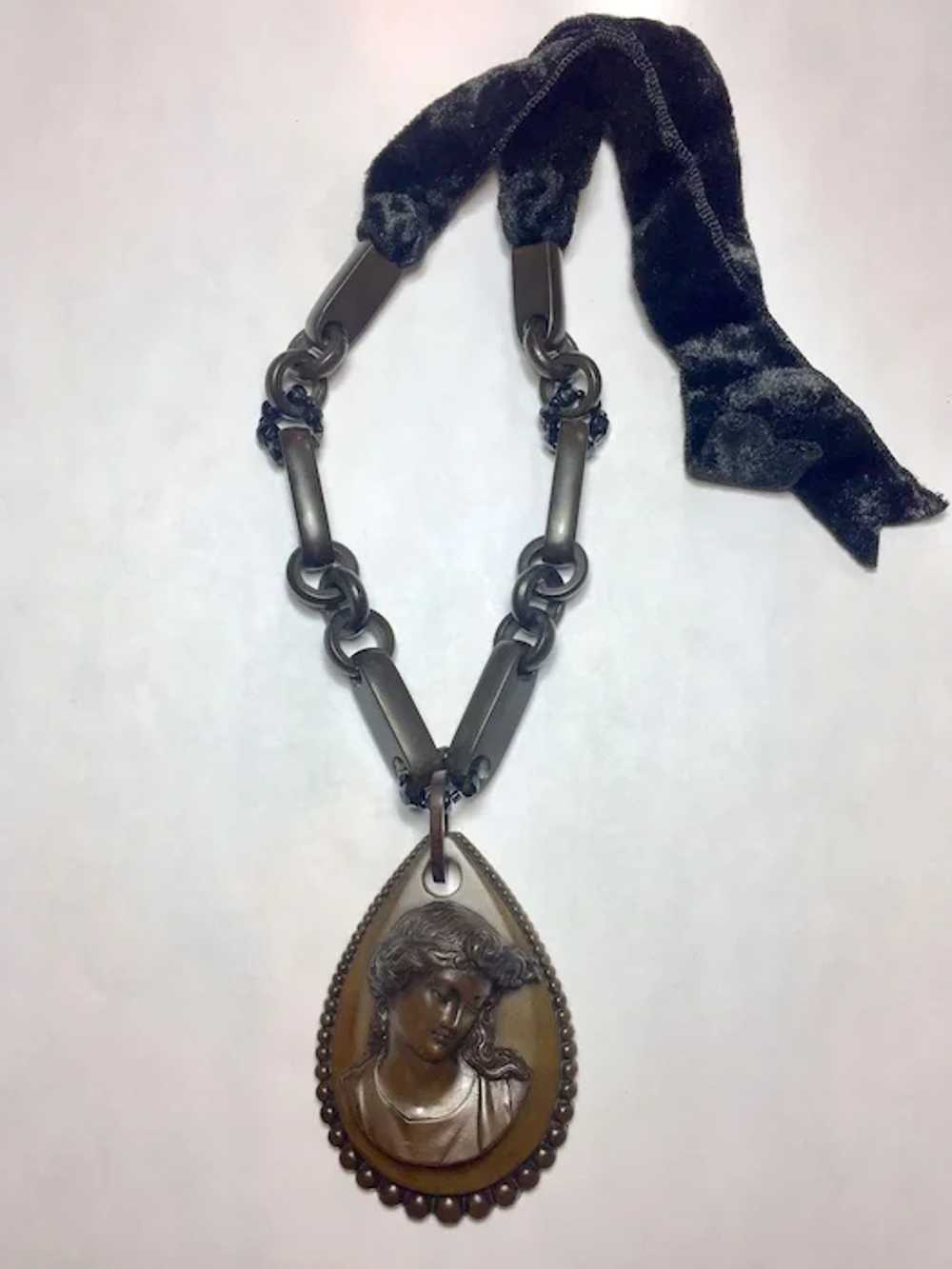 Victorian Vulcanite necklace - image 2