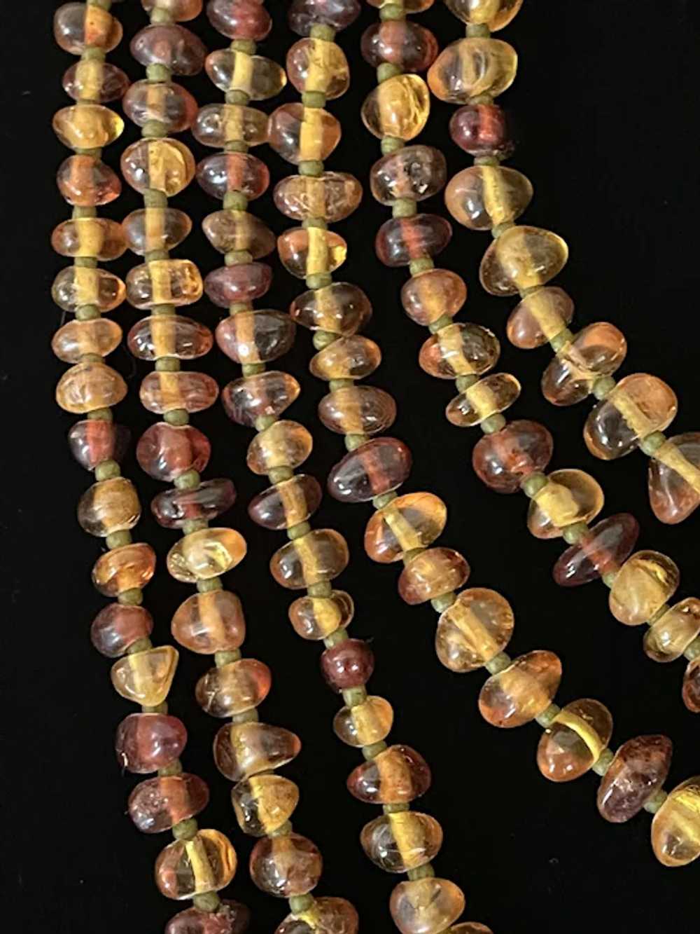 Artisan Tri-Strand Baltic Amber Necklace - image 3