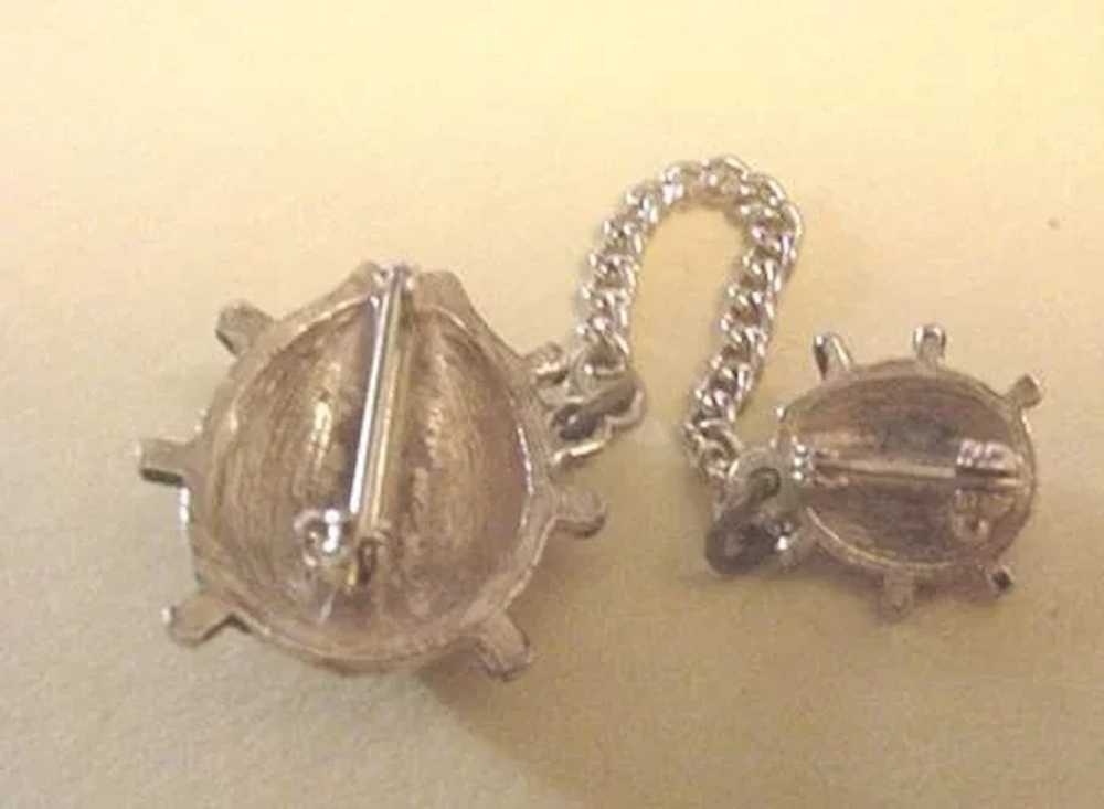 Vintage Lady Bug Chatelaine Pin - image 2