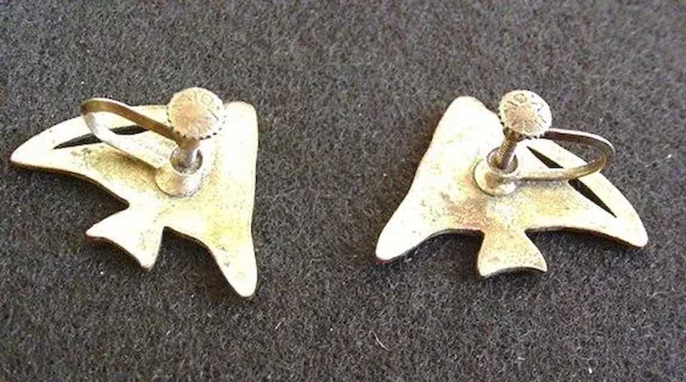 Enameled   Angelfish Earrings - image 2