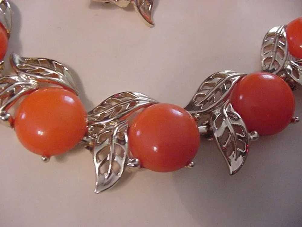 Bold Orange Bracelet and Earrings - image 2