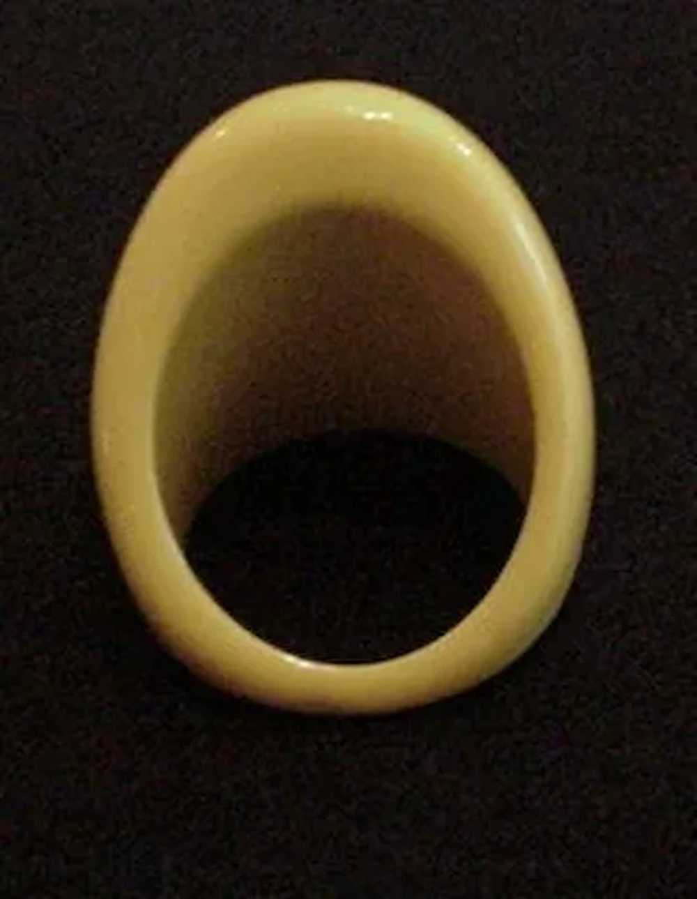 Yellow Lucite Ring - image 2