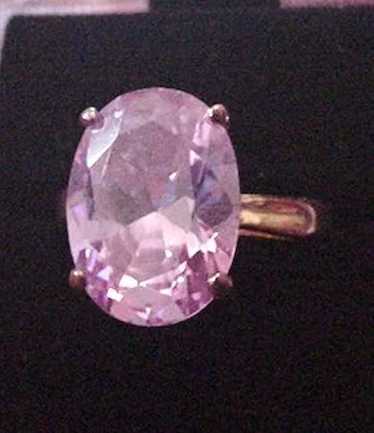 Purple Rhinestone Cocktail Ring