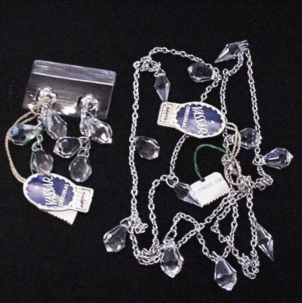 Vintage Vassar Crystal Necklace and Earrings - image 1