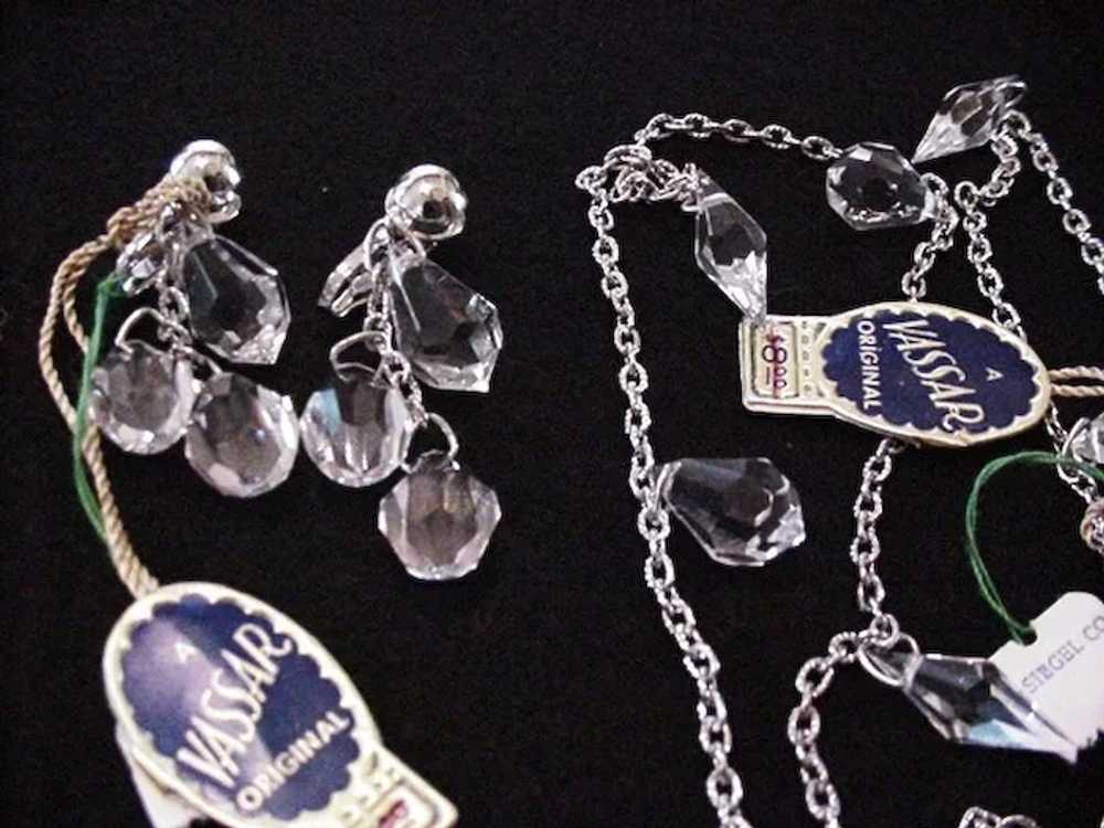 Vintage Vassar Crystal Necklace and Earrings - image 2