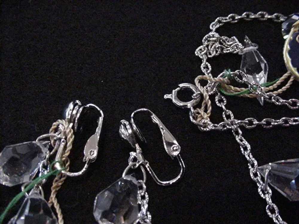 Vintage Vassar Crystal Necklace and Earrings - image 3