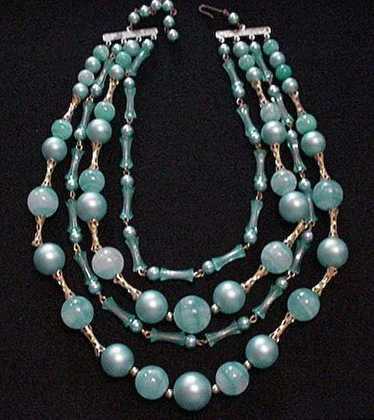 Sea Blue Beaded Necklace