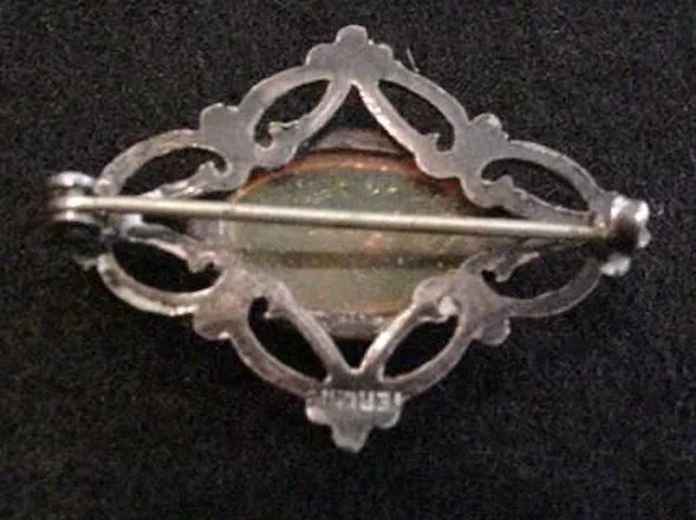 Antique Sterling Silver Dragons Breath Pin - image 3