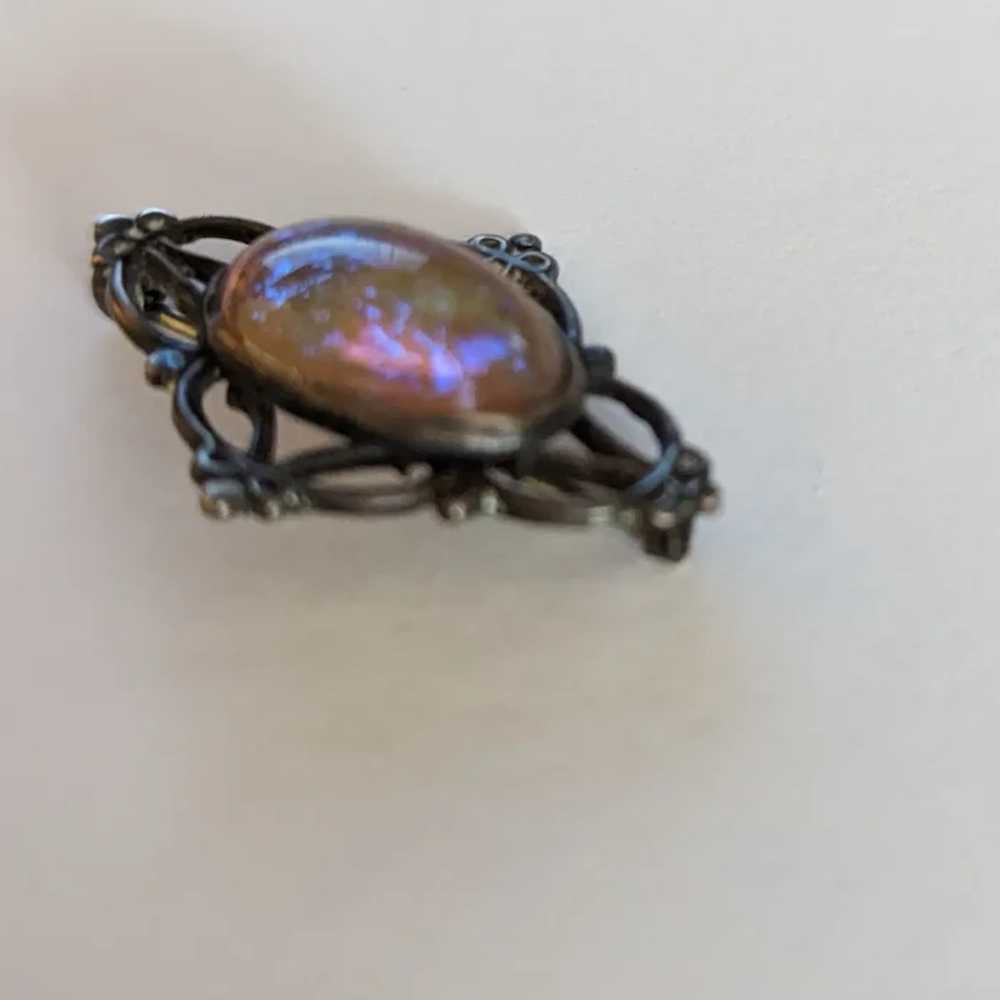 Antique Sterling Silver Dragons Breath Pin - image 7