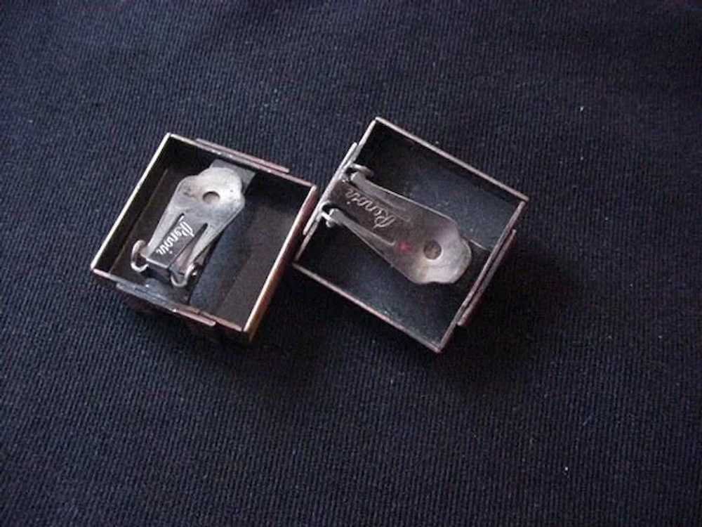 Mid-Century Renior Copper Square Earrings - image 2
