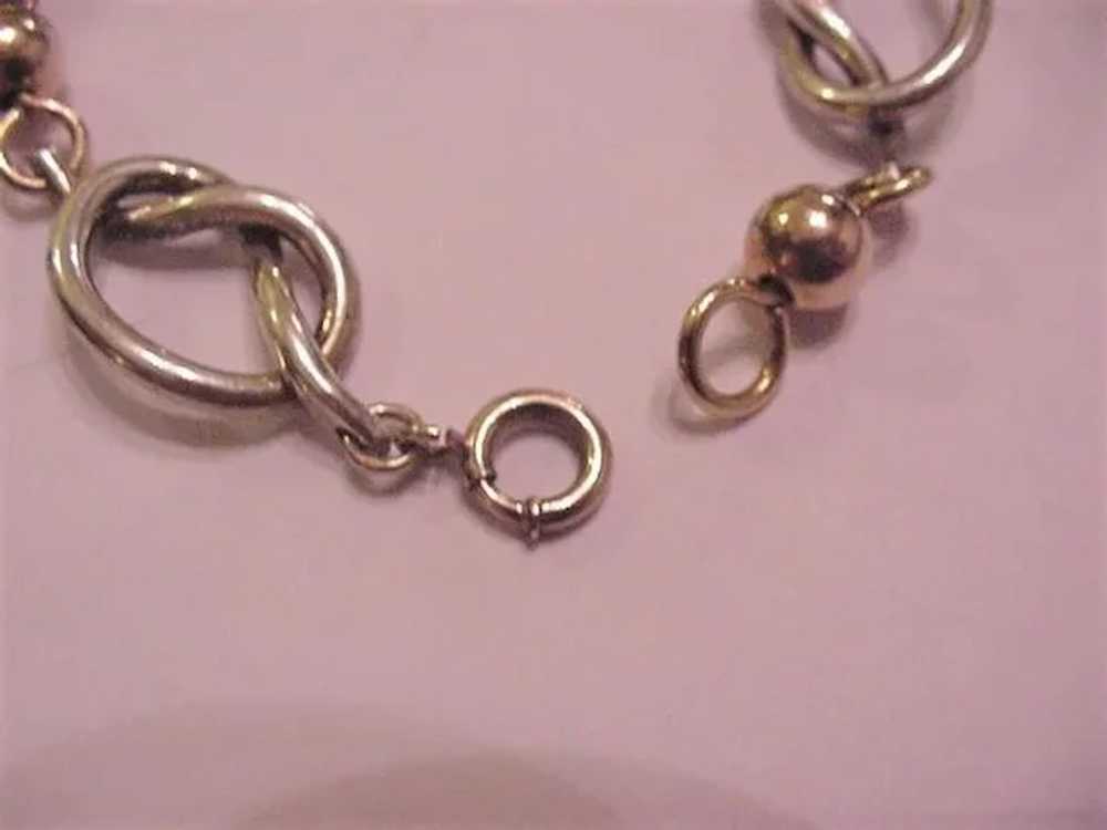 Sterling Silver Retro Modern Knots Bracelet - image 2
