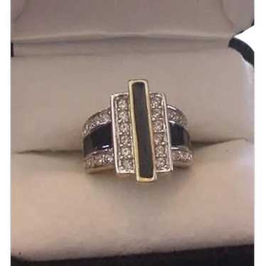 Art Deco Inspired Rhinestone Ring
