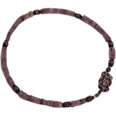 Amethyst and Sterling Silver Necklace - image 1