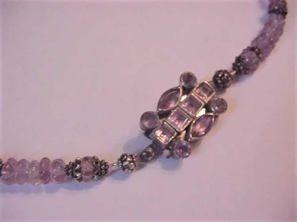 Amethyst and Sterling Silver Necklace - image 3