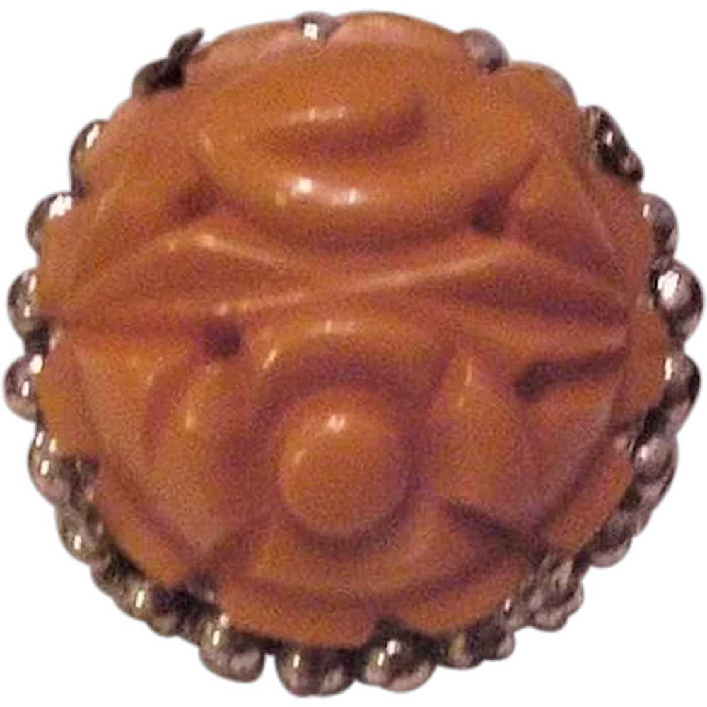 Butterscotch Bakelite Pin - image 1
