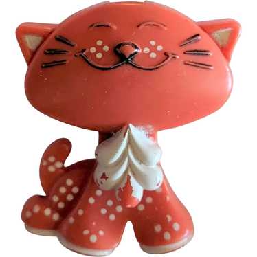 Avon Coral Color Kitten Fragrance Glace Pin 1973 - image 1