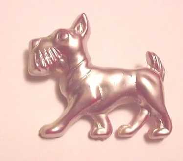 Vintage Celluloid Scottie Dog Pin - image 1