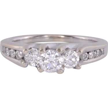.75 CTW Diamond White Gold Engagement Ring