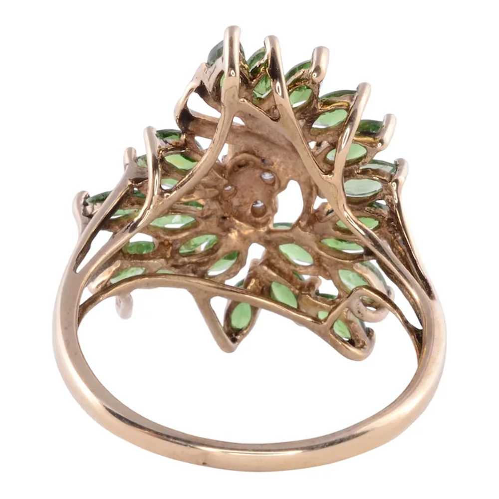Tsavorite Garnet & Diamond Ring - image 3
