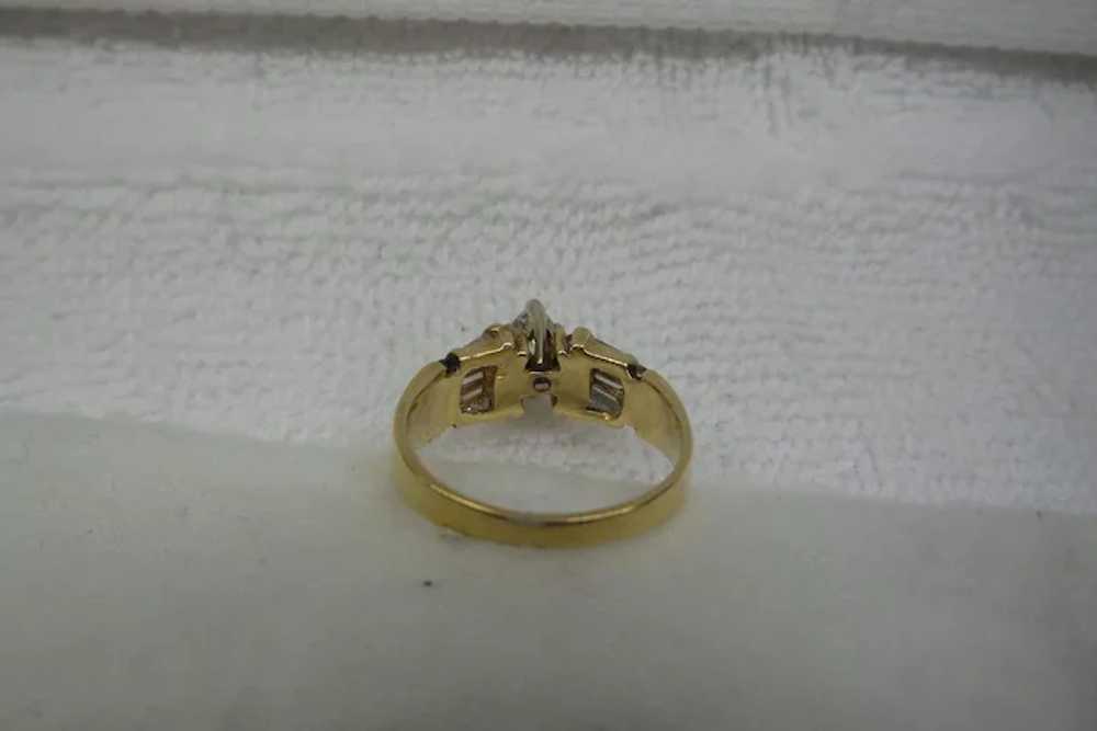 Lovely Estate Solid 14kt Natural Marquis Shape Di… - image 4