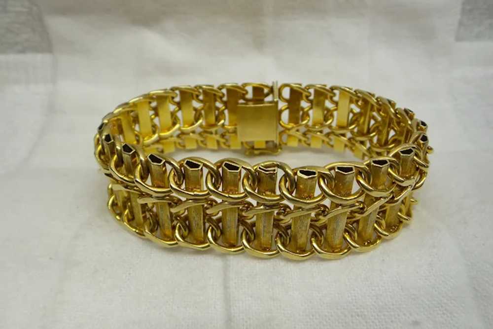 Super 1940's Original Retro Wide Solid 14kt Heavy… - image 10