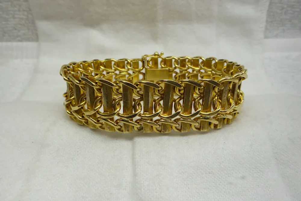 Super 1940's Original Retro Wide Solid 14kt Heavy… - image 12