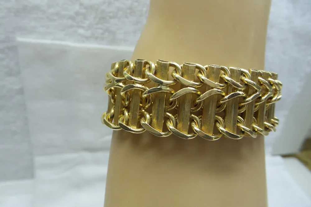 Super 1940's Original Retro Wide Solid 14kt Heavy… - image 2