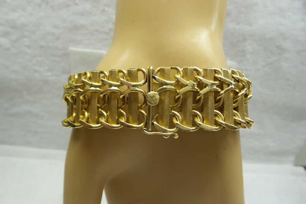 Super 1940's Original Retro Wide Solid 14kt Heavy… - image 3