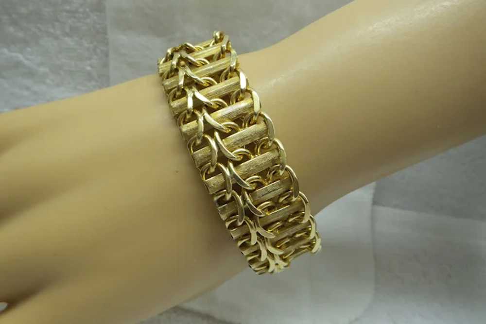 Super 1940's Original Retro Wide Solid 14kt Heavy… - image 5