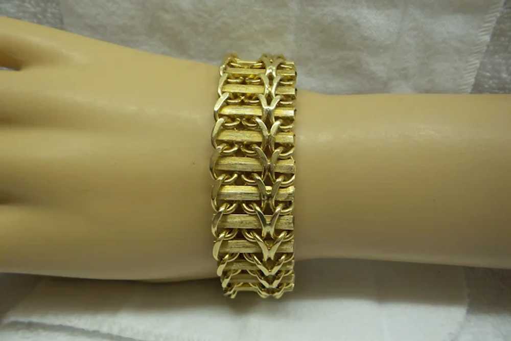 Super 1940's Original Retro Wide Solid 14kt Heavy… - image 6