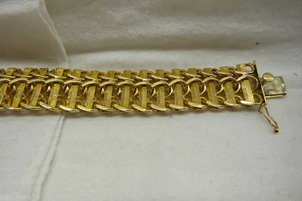 Super 1940's Original Retro Wide Solid 14kt Heavy… - image 8