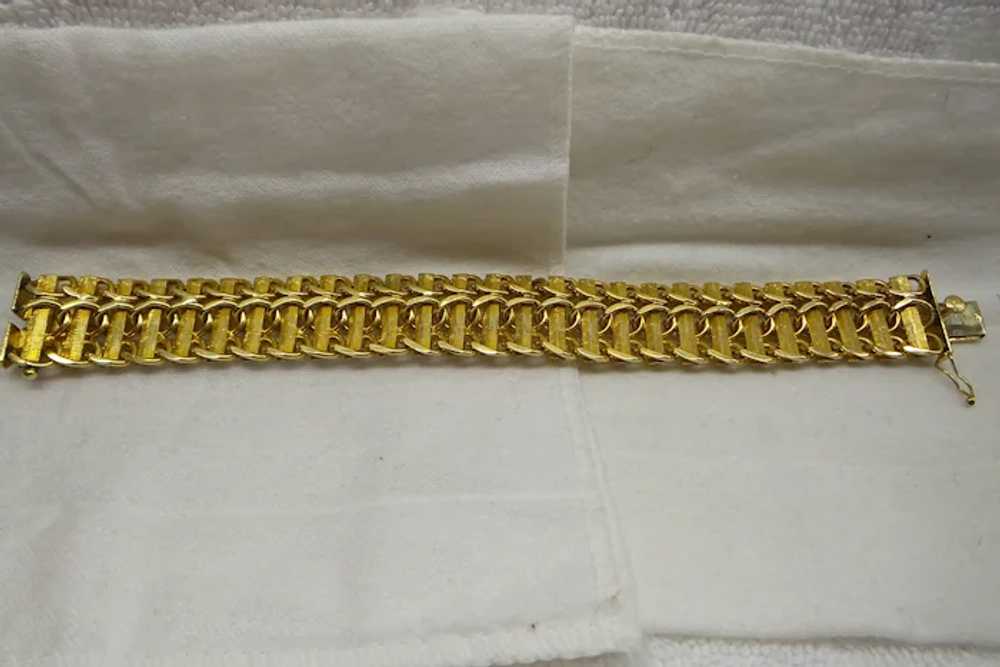 Super 1940's Original Retro Wide Solid 14kt Heavy… - image 9