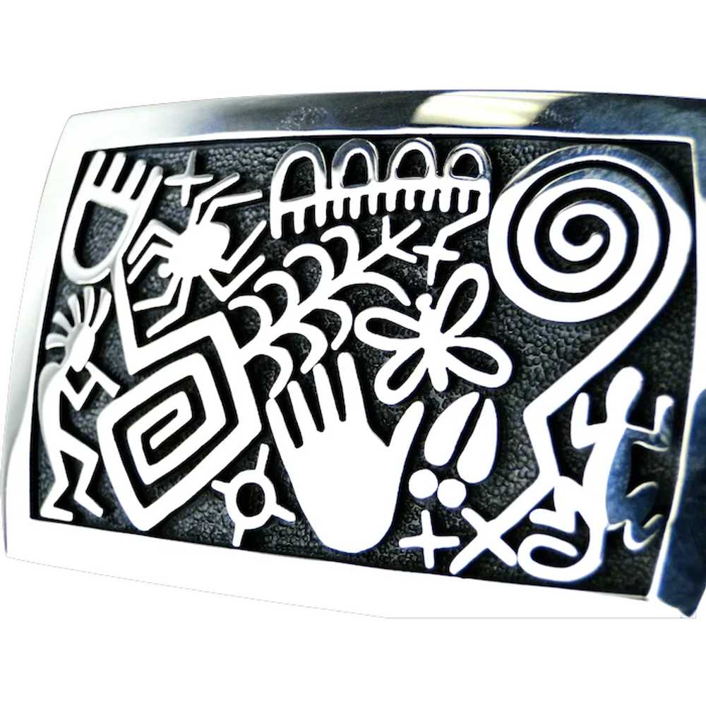 Ramon Dalangyawma Sterling Petroglyphs Buckle - image 1